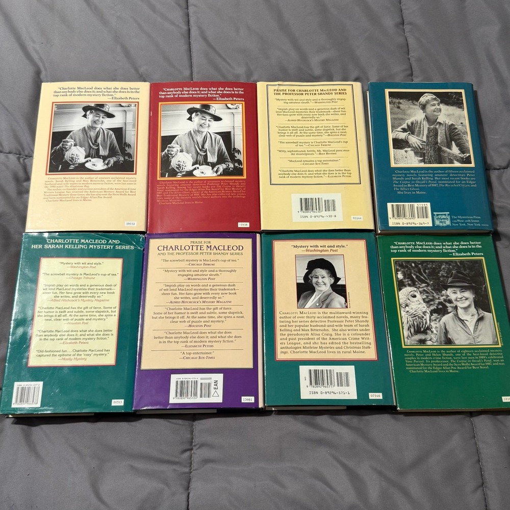 8 Charlotte MacLeod Mystery Books Hardcover Lot Peter Shandy Sarah Kelling Cozy - Picture 3 of 3